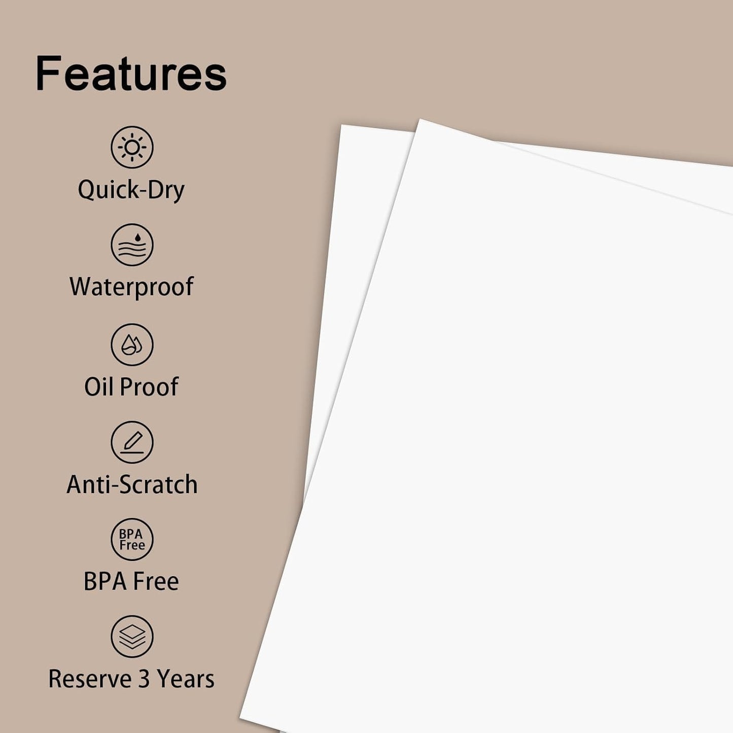 100 Sheets Thermal Printer Paper, 8.5''×11'' US Letter Size, Advanced Printing Paper, Thermal Paper Compatible with Brother Letter Portable Printer, Printer Paper for M08F-Letter, M832, M834, MT800