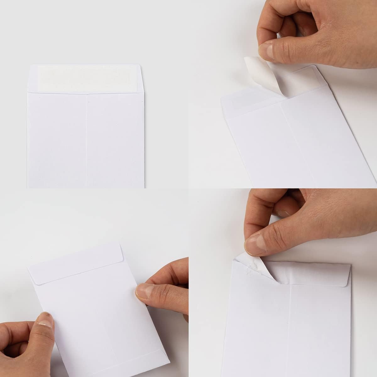 100 Pack Seed Envelopes Self-Adhesive Small Coin Envelopes Seed Storage Packets for Garden, Office or Wedding Gift (White, 3 1/4 ×4 1/2 inches)