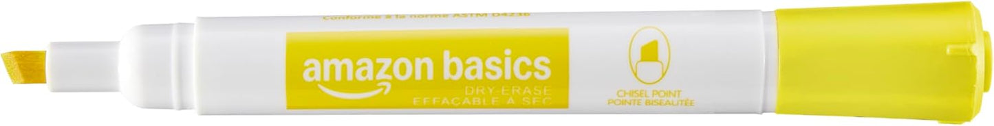 Amazon Basics Low-Odor Dry Erase Whiteboard Markers, Fine Tip, 4 Assorted Colors, 36 Count