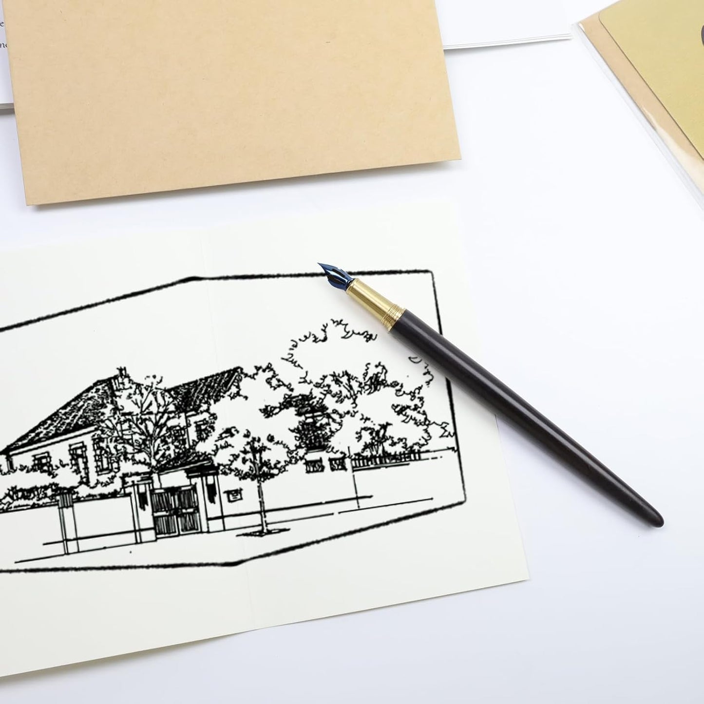 2Pcs/Set Comic Pen Nib Set Pen Nibs Replacements for Calligraphy Manga Writing Painting(Pumpkin Head Nib)