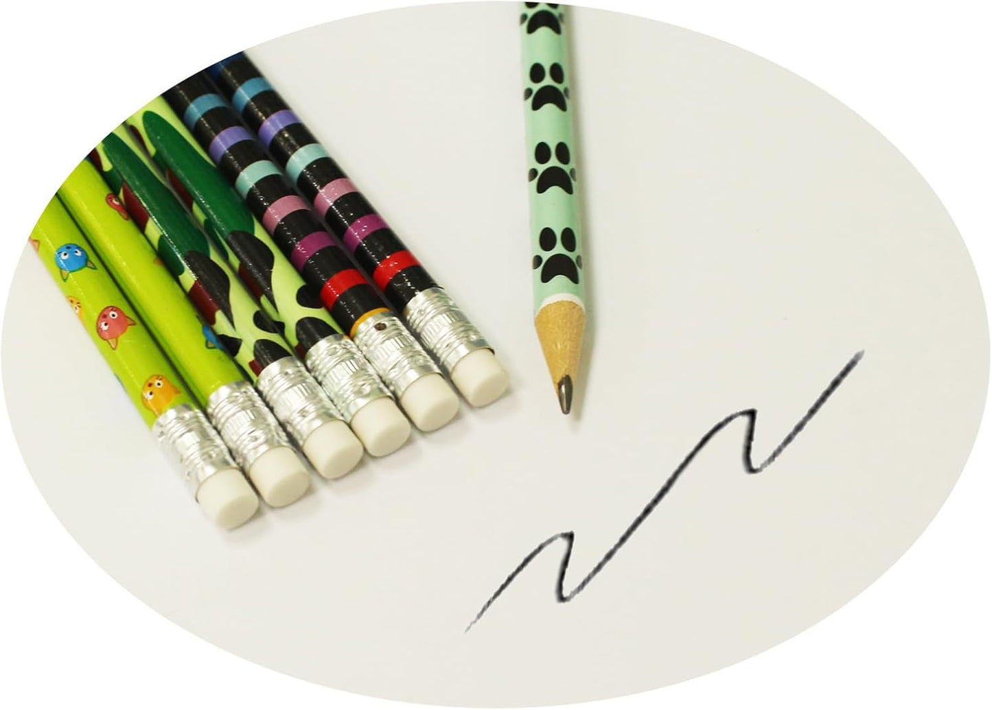 S & E TEACHER'S EDITION Assorted Colorful Pencils, Wooden Pencil with Eraser, Pencil Assortment, Novelty Kids，Awards & Incentives Pencils, 2 HB, Back to school, 12 Colors 288 pcs.