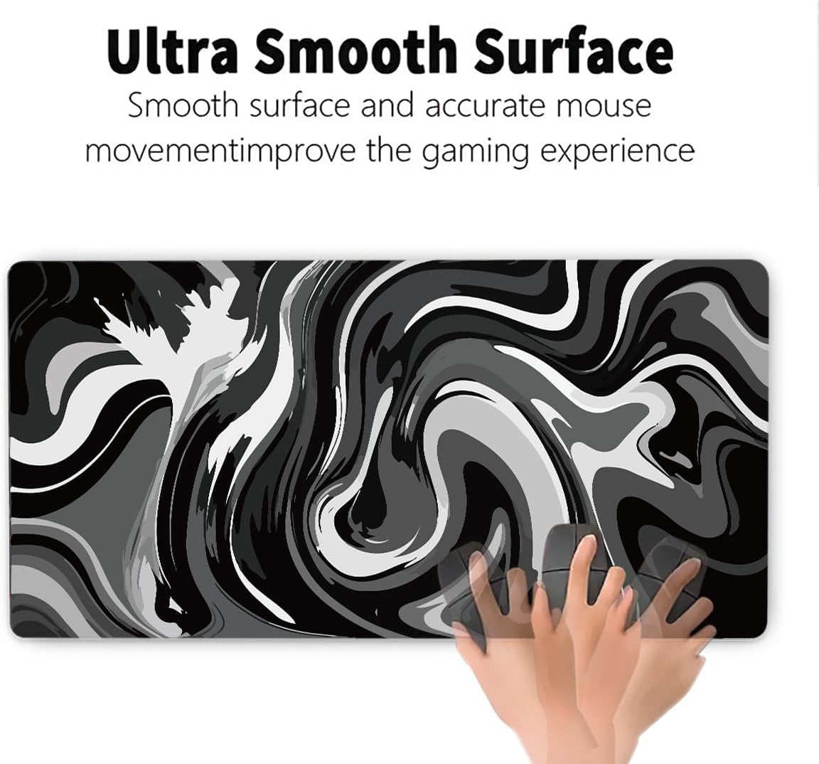 Large Mouse Pad for Desk - Gaming Mouse Pad with Non-Slip Base Stitched Edges, Desk Mat Desk Pad for Keyboard and Mouse
