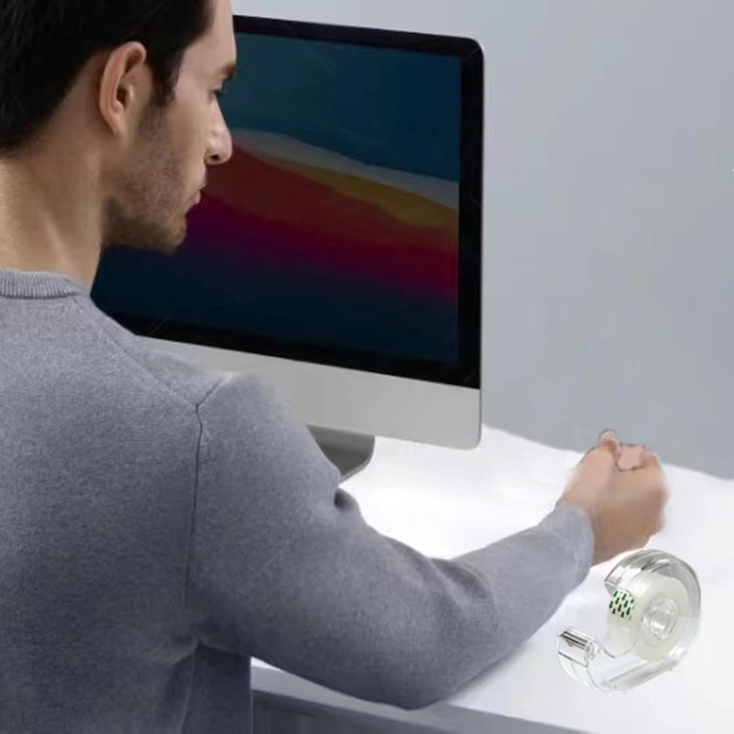 16 Rolls Transparent Tape Refills Rolls 3/4-Inch x 1000 inch, 1 inch Core, Clear Gift Wrapping Tape Refill Roll for Office, Home, School