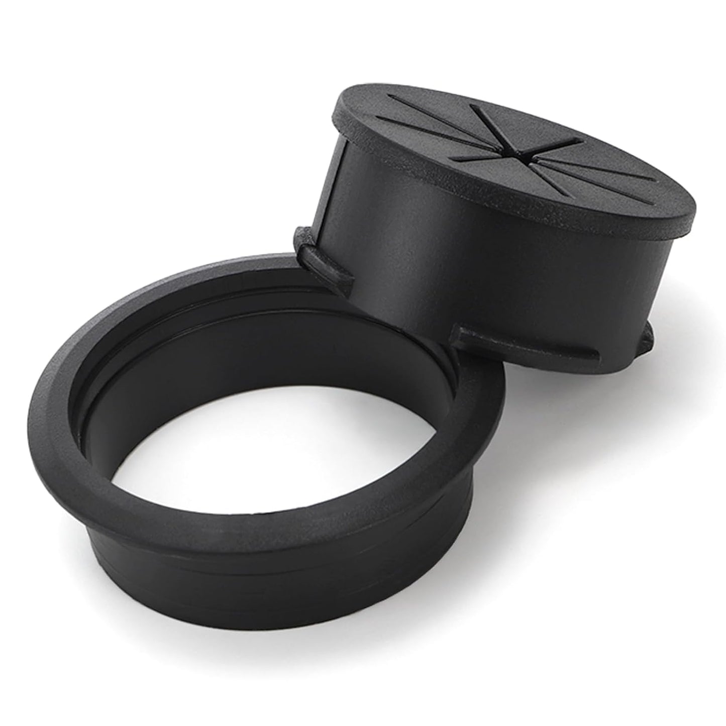 20 Pack Desk Grommet with Hole Saw, 2 Inch Desk Cable Hole Cover with Built-in Hole Saw, Wire Cord Cable Grommet for Home Office, Black