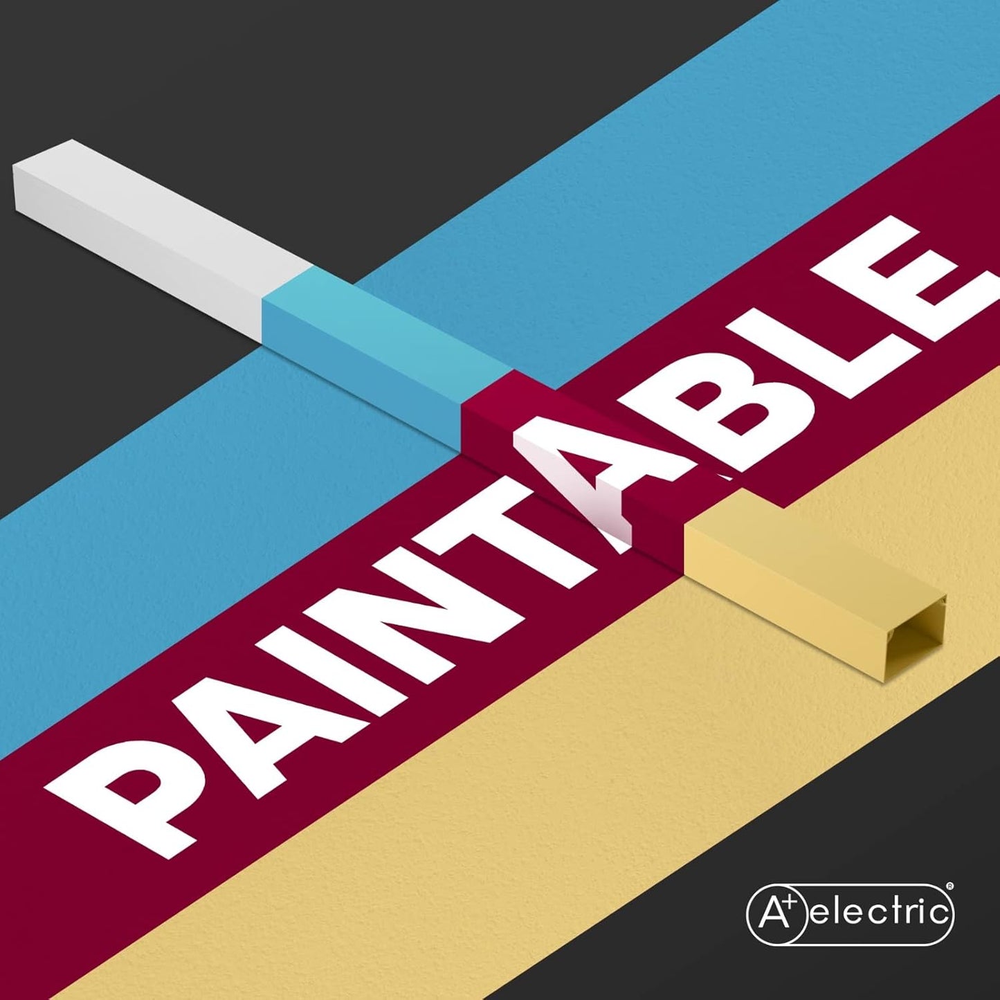 126" Cable Raceway White Kit Paintable for Tv Mounted On Wall Baby and Pets Proof Electricals Strip Cord Hider Cord Cover Cable Hider Wire Covers for Cords Wire Hider Cable Cover Wire Concealer