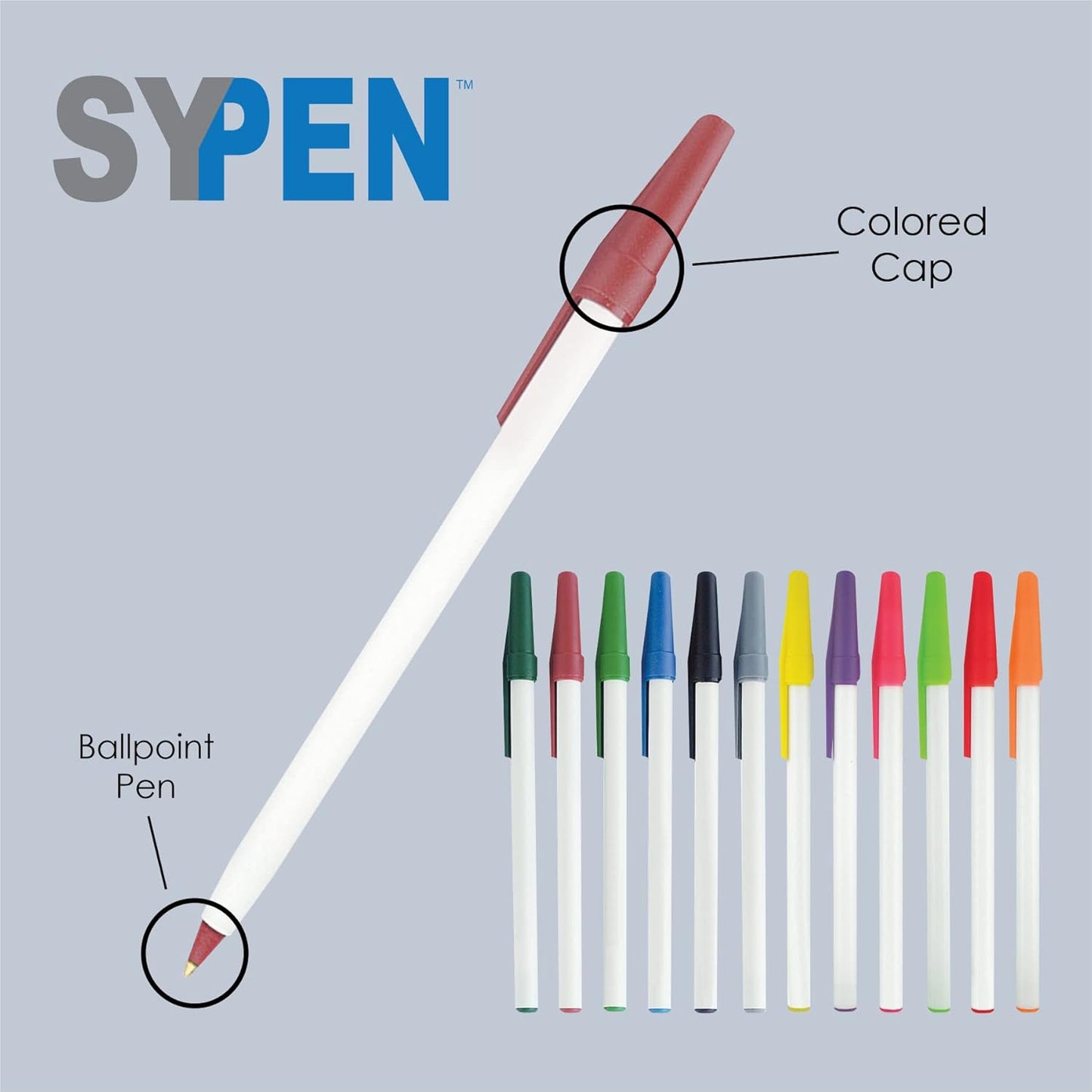 Personalized Stick Pens With your Custom Logo or Text-500 Pack Bulk-for Businesses, Parties, and Events, Custom Printed Slim Ballpoint Pens with Cap, Burgundy, Black Ink