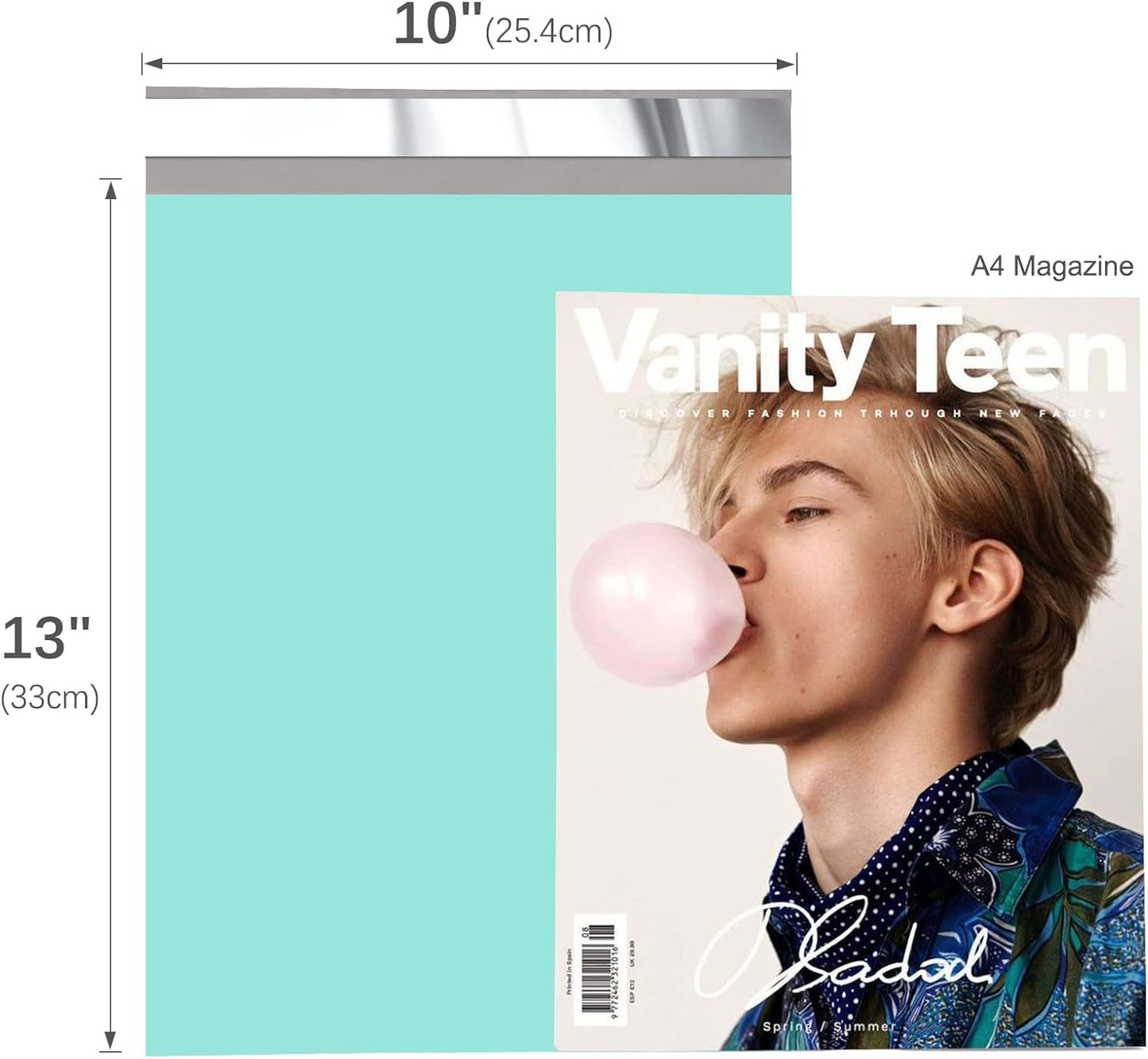 Fuxury Poly Mailers 10x13 Inch 50 Pcs, Waterproof Shipping Bags for Clothing, Strong Adhesive Shipping Envelopes for Small Business Suppliers, Self Seal Mailers Poly Bags Mailing Envelopes Green