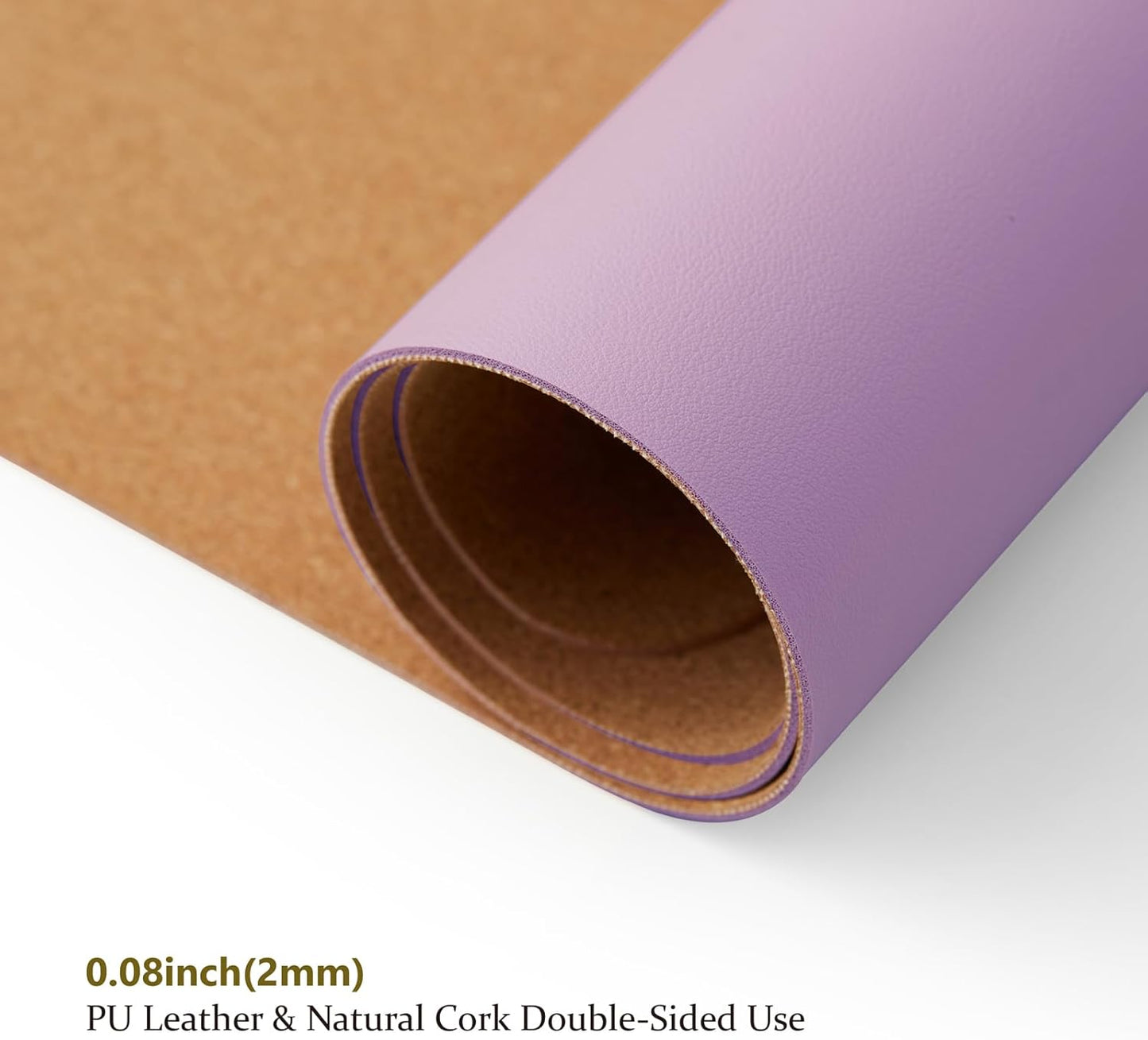Large Cork Desk Mat - 47.2"x 17" Desk Pad for Office and Home - Ideal for Large Mouse Pad and Desk Mats on Top of Desks(Purple)