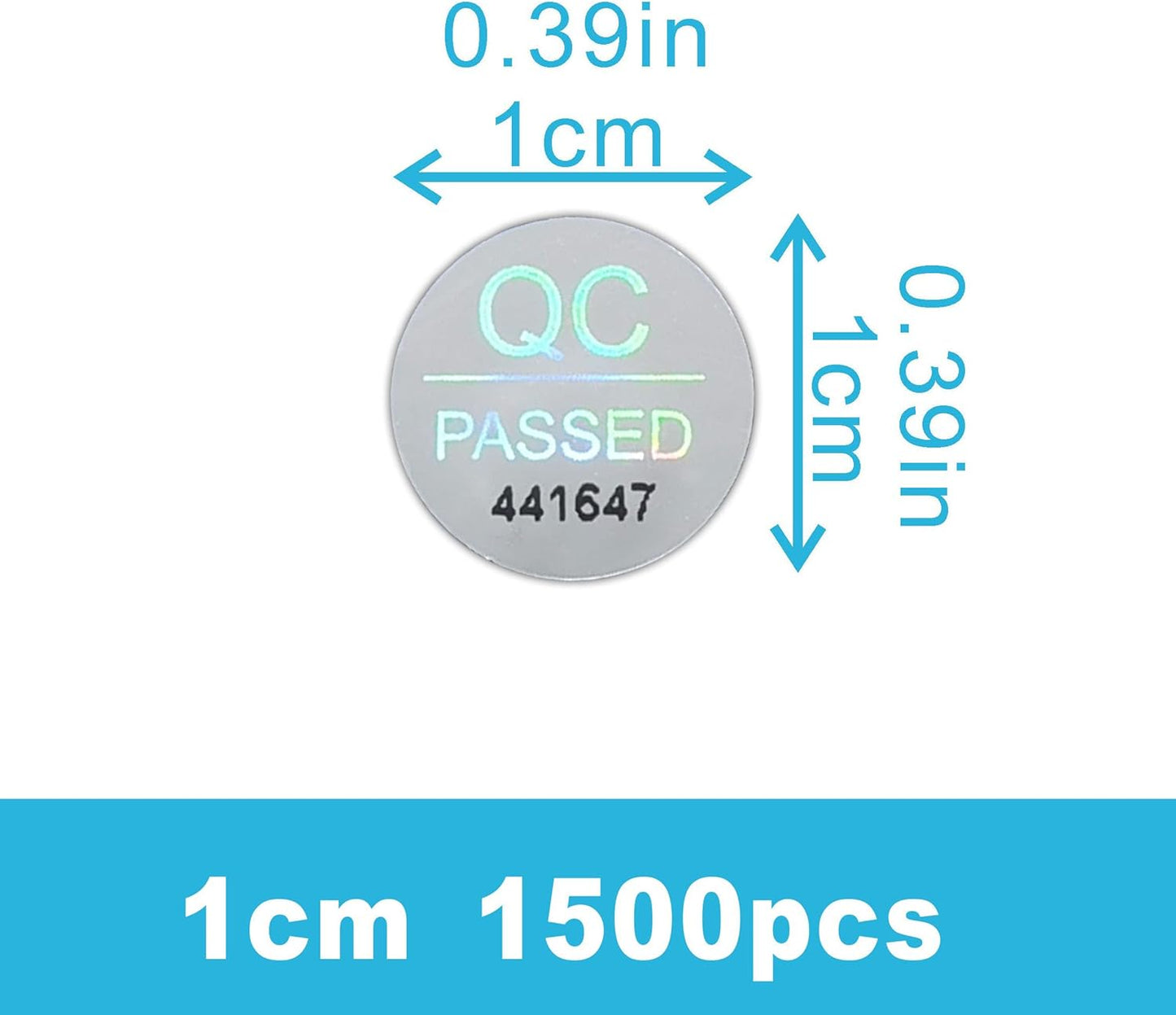 1700pcs 0.39 inch QC Passed Tamper Proof Stickers Silver High Security Tamper Evident Warranty Void Hologram Labels w/Unique Sequential Serial Numbering