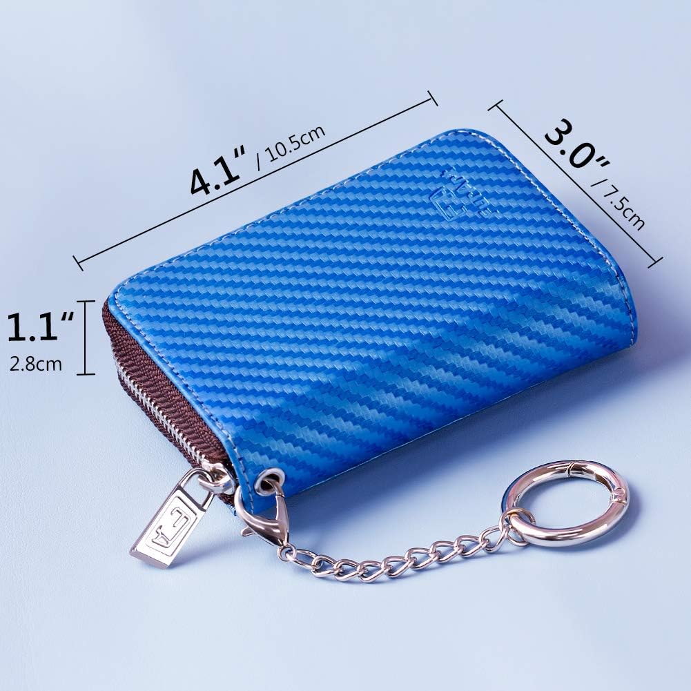 FurArt Zipper Wallet Women, RFID Blocking Credit Card Wallet, Business Card Holder, Compact Size KeyChain Wallet