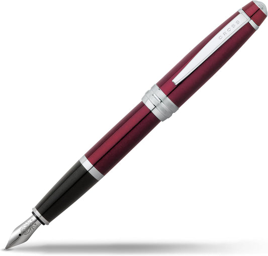 Cross Bailey Refillable Fountain Presented in a Premium Gift Box - Medium Point, Black Ink, Red