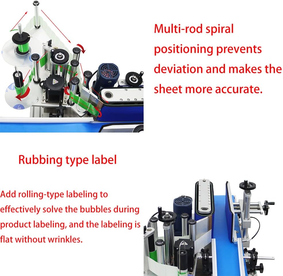 110V LT-150 Automatic Labeling Machine Desktop Conveyor Round Bottle High Speed Labeling Machine Label Maker Bottle Labeler Desktop Label Applicator