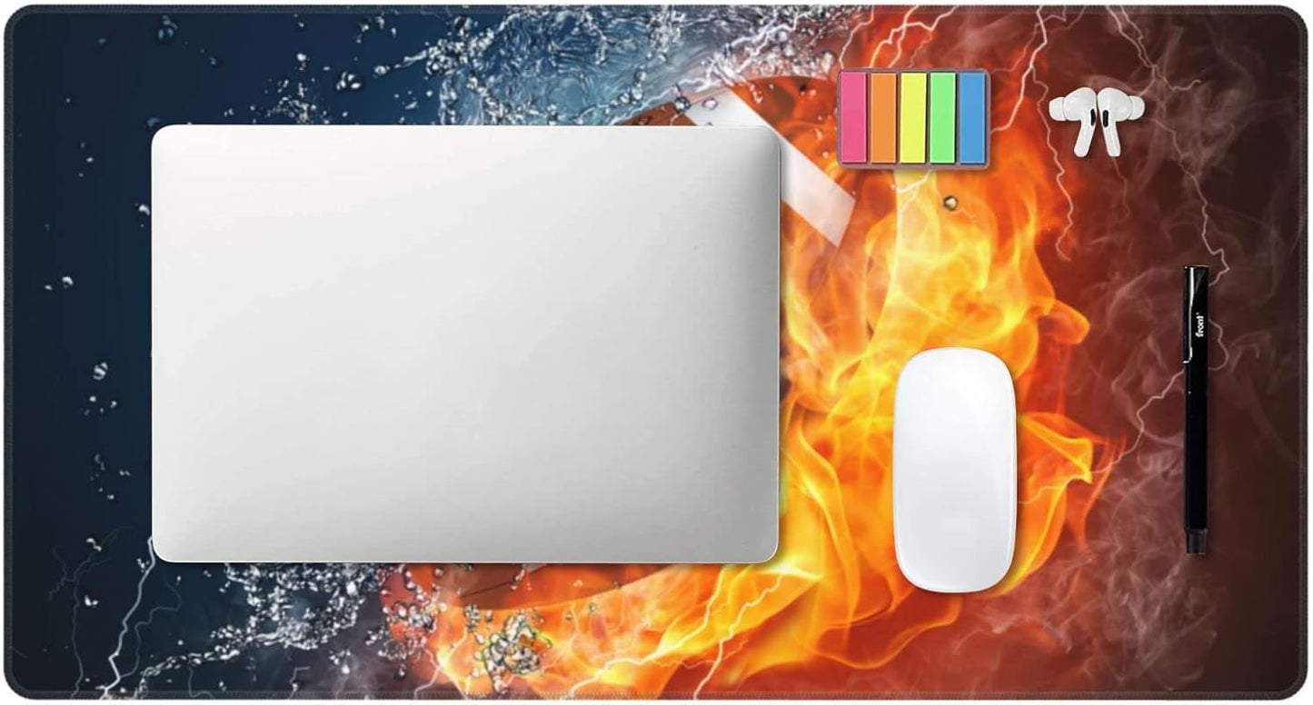 Boys Large Mouse Pad with Football Pattern, 29.5"x15.8" Sports Desk Mat Extended Gaming Mousepad with Non-Slip Rubber Base, Waterproof Computer Keyboard Laptop Desk Pad for Adult Kids Office Home Work