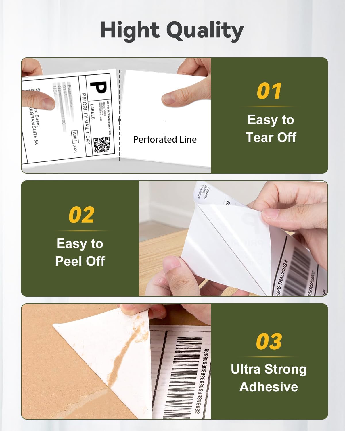Genuine 4" x 6" Direct Thermal Shipping Label, Fanfold Labels Compatible with Anycash and Most Thermal Label Printer, Perforated (Pack of 1000 4x6 Fan-Fold Labels), Commercial Grade