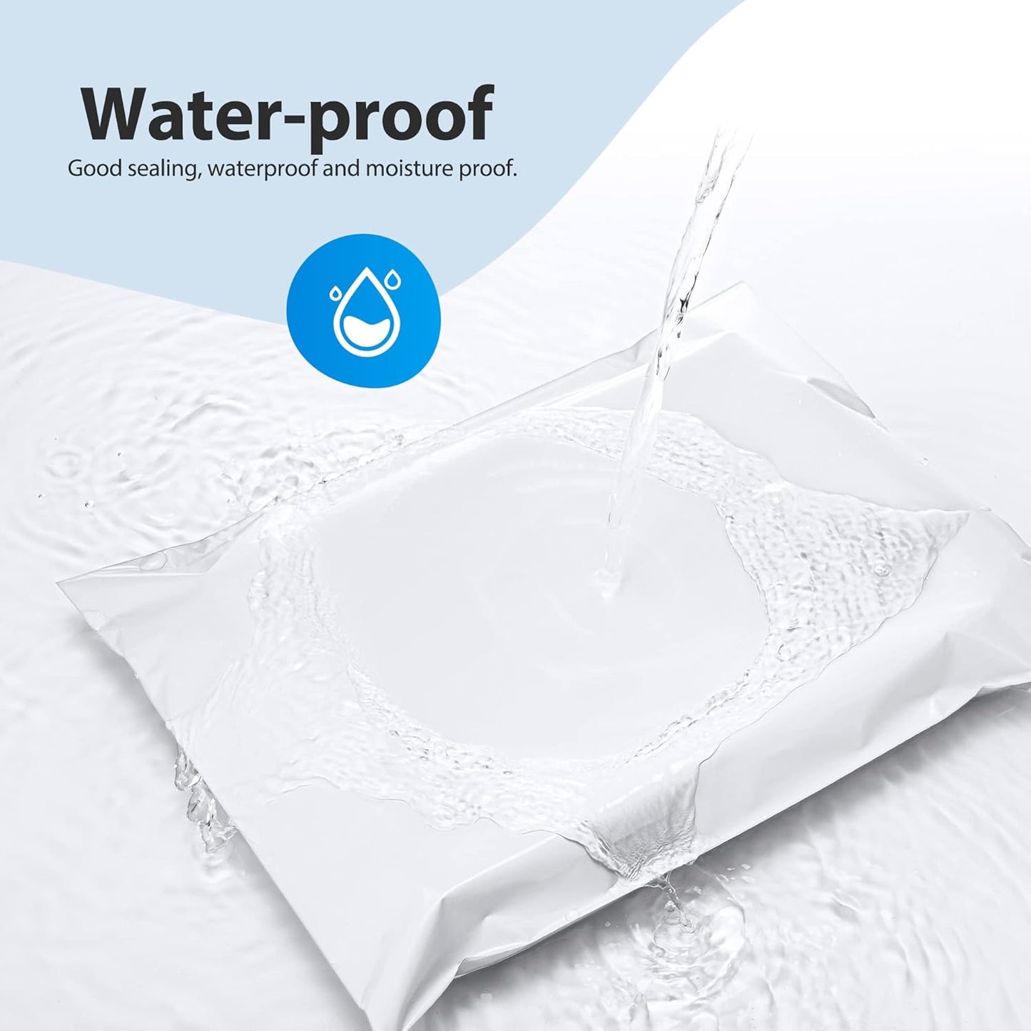 Fuxury 500 Pcs Poly Mailers 12x15.5 Inch, Bulk Shipping Bags for Clothing, Strong Adhesive Shipping Envelopes for Small Business Suppliers,Waterproof Mailers Poly Bags Mailing Envelopes White