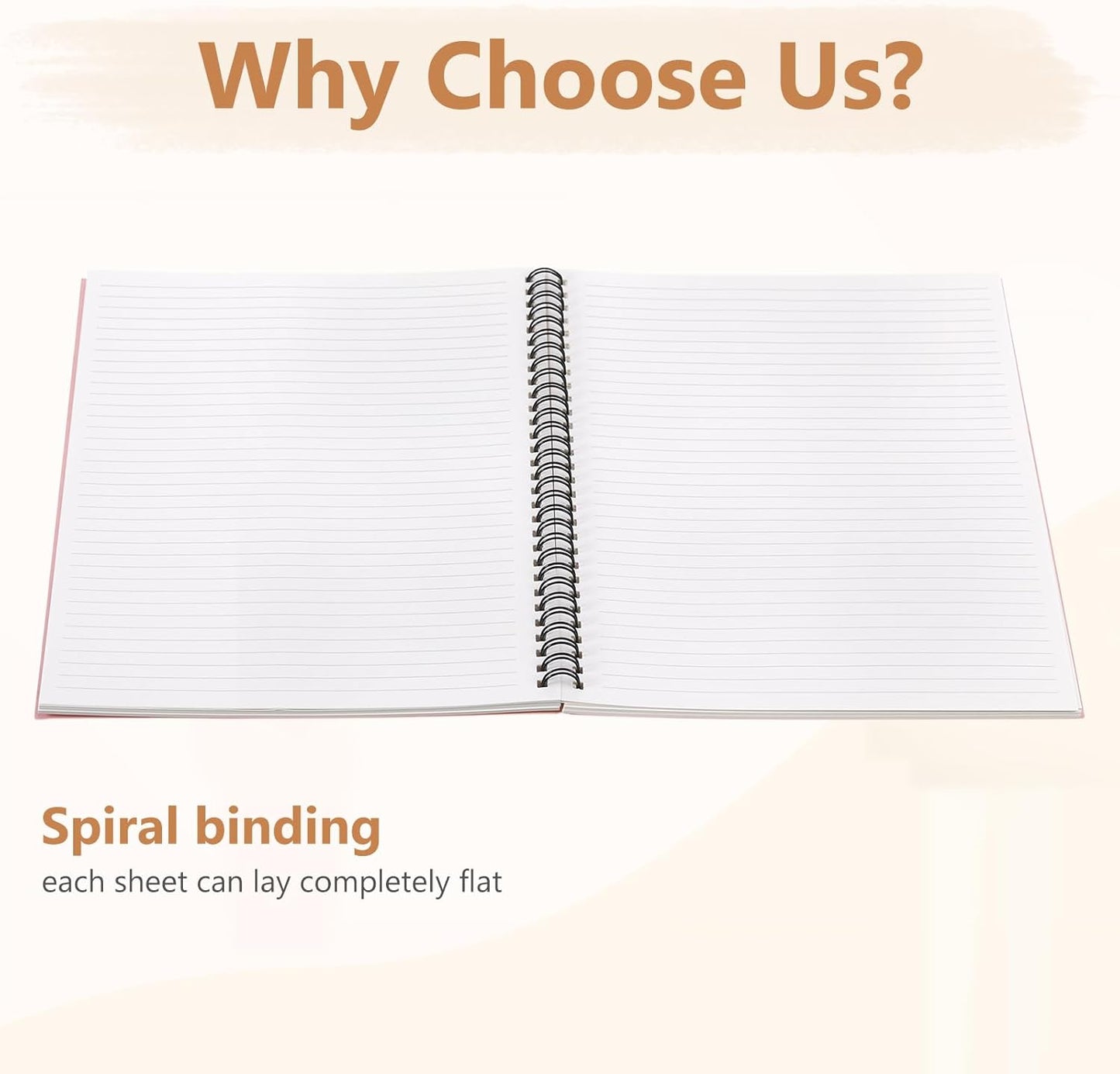 Fuutreo 12 Pcs Spiral Notebook for Work A5 8.3 x 5.7 Inch College Ruled Spiral Journal Notebook Kraft Cover Notebook Ruled Paper, 12 Color, 60 Sheets, 120 Pages for Office School (Vibrant Color)