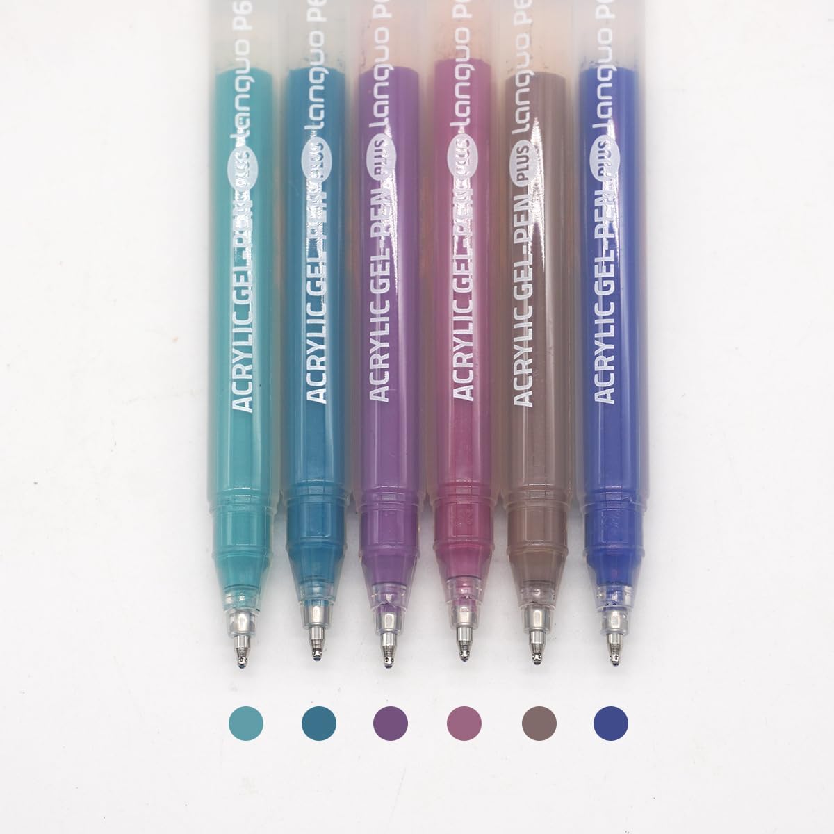 Acrylic Gel Pens for Coloring Books, Quick Dry 6 Pcs 1.0mm Fine Point Gel Marker Pen for Drawing, Journaling Art, School Supplies, Black