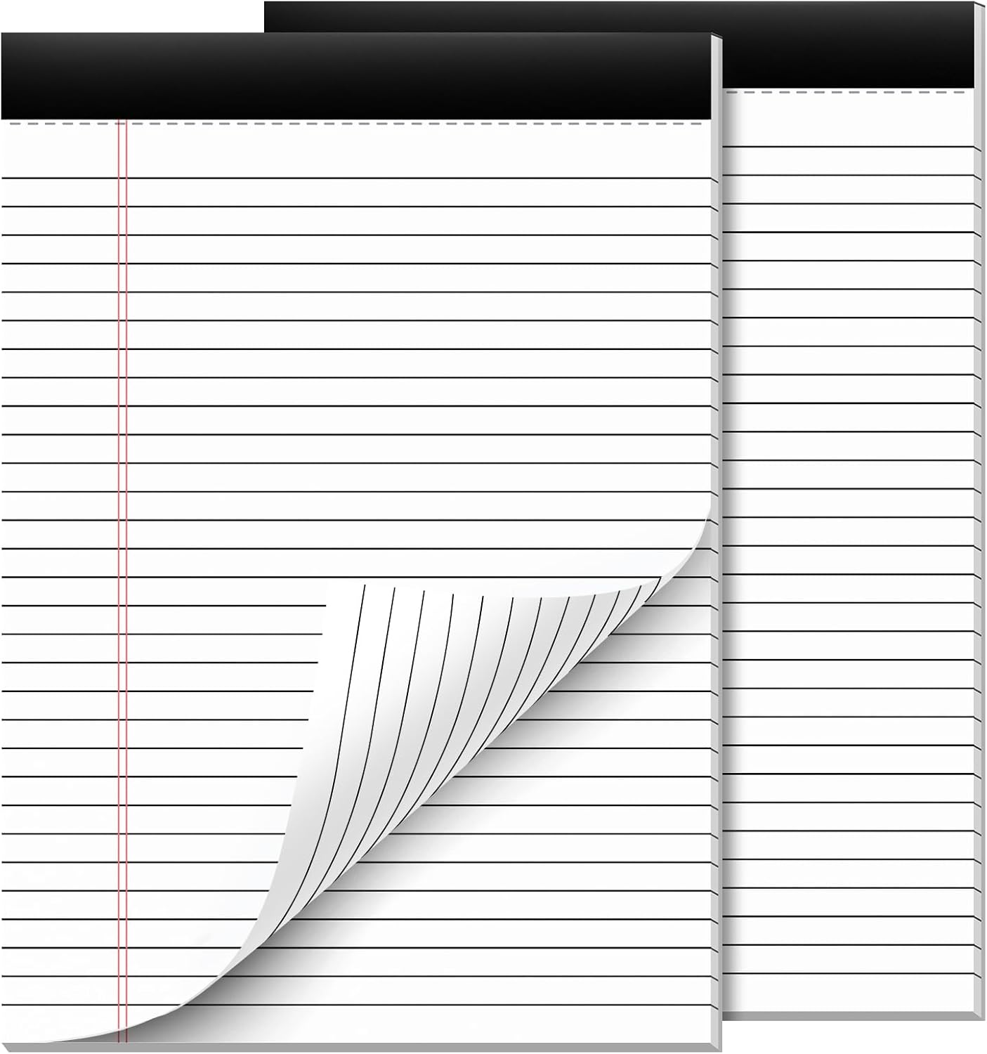 2 Pcs Legal Pads 8.5 x 11 Note Pads 8.5 x 11 Inch Notepad 60 Sheets Writing Pads Wide Ruled Lined Paper Pads White Paper Note Pads 8.5 x 11 with 30 Sheets Per Legal Pad for School, Office, Home