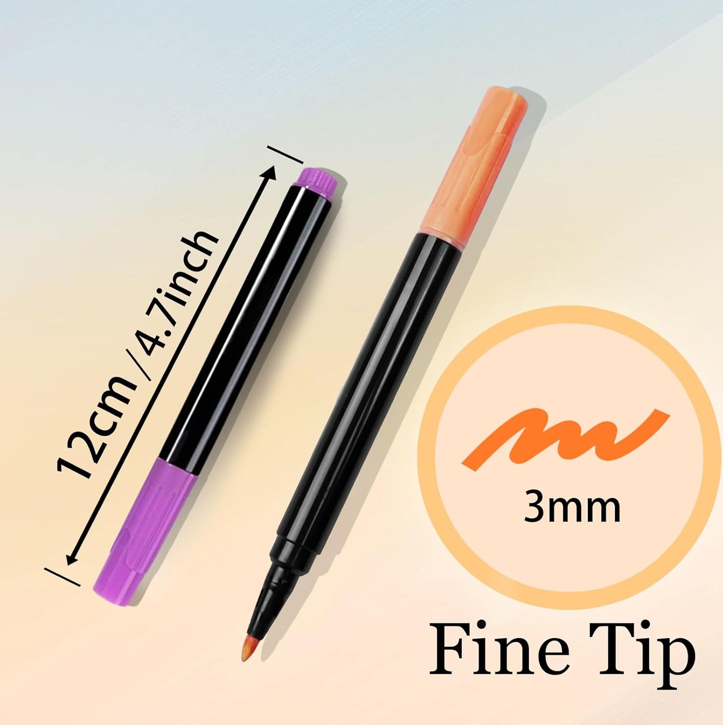 12-Color Markers for Doodle Glow，Neon Dry Erase Markers for Led Drawing Board, Non-Toxic Erasable Chalk Marker for Clear Acrylic Calendar, Mirror, Window, First Day Of School Sign