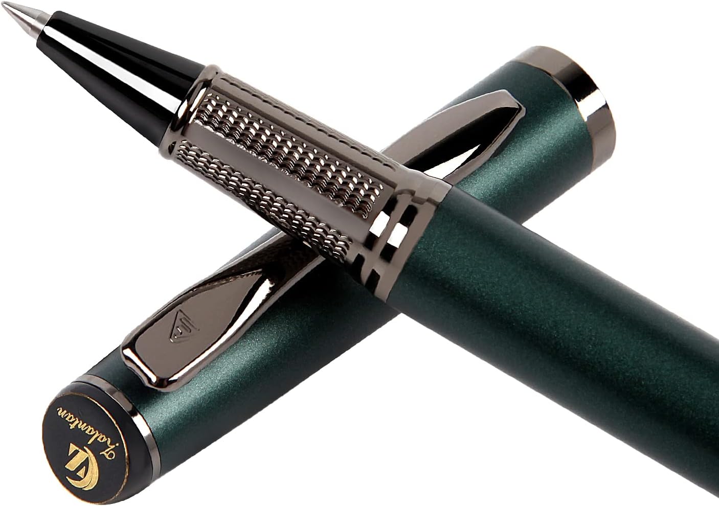 Liquid Ink Rollerball Pen,Essential Business Nice Pens,Metal pen Smooth writing stylish design effortless writing,Luxury pens with gift case for Men & Women with 2 Refills