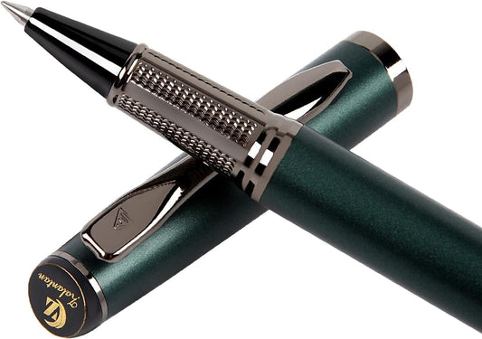 Liquid Ink Rollerball Pen,Essential Business Nice Pens,Metal pen Smooth writing stylish design effortless writing,Luxury pens with gift case for Men & Women with 2 Refills