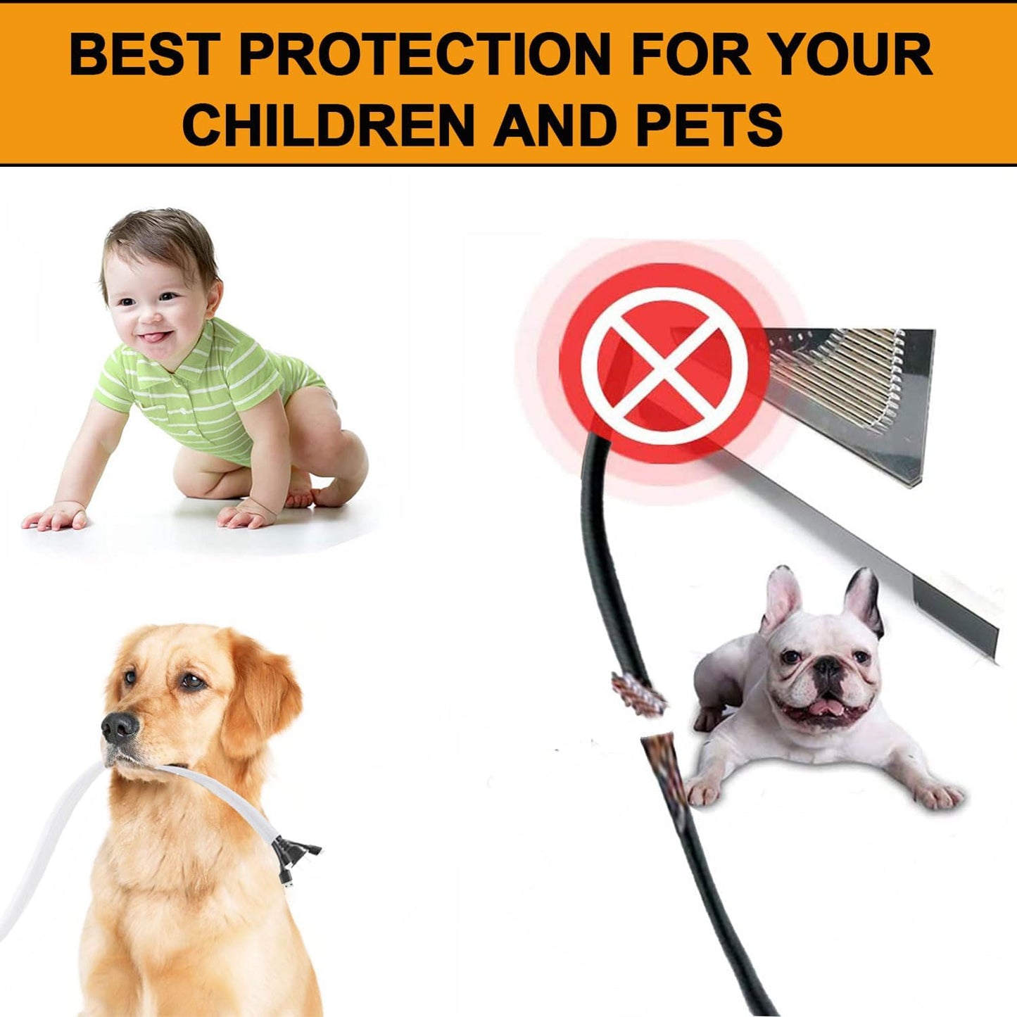 1/2" x100ft Split Sleeve Wire Loom Tubing - Chew-Proof Pet-Safe Cord Protector for USB, Power, Audio/Video Cables | Durable Cable Sleeve to Protect Cats & Wires | Easy Install, White