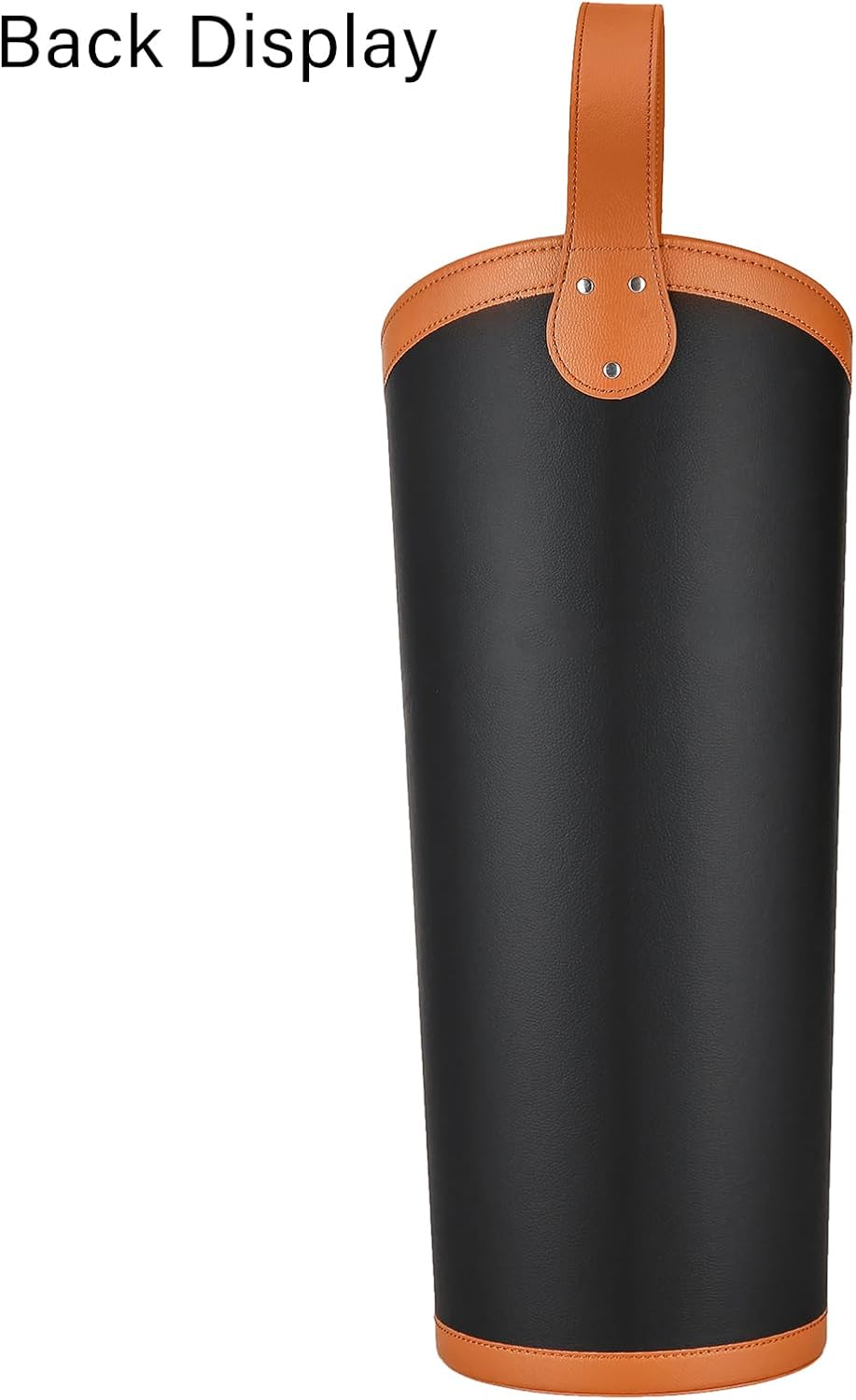 Faux Leather Large Umbrella Holder Entryway，Modern Black Umbrella Rack Stand Indoor