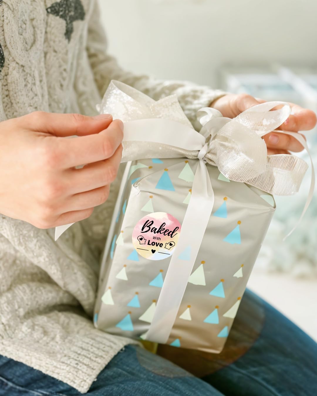 2 Inch Round Thermal Labels, 500PCS Color Thermal Sticker Label, Self-Adhesive Stickers for Small Business Supplies, DIY, Name Tag, Compatible with All Shipping Label Printer, 500 Labels/Roll