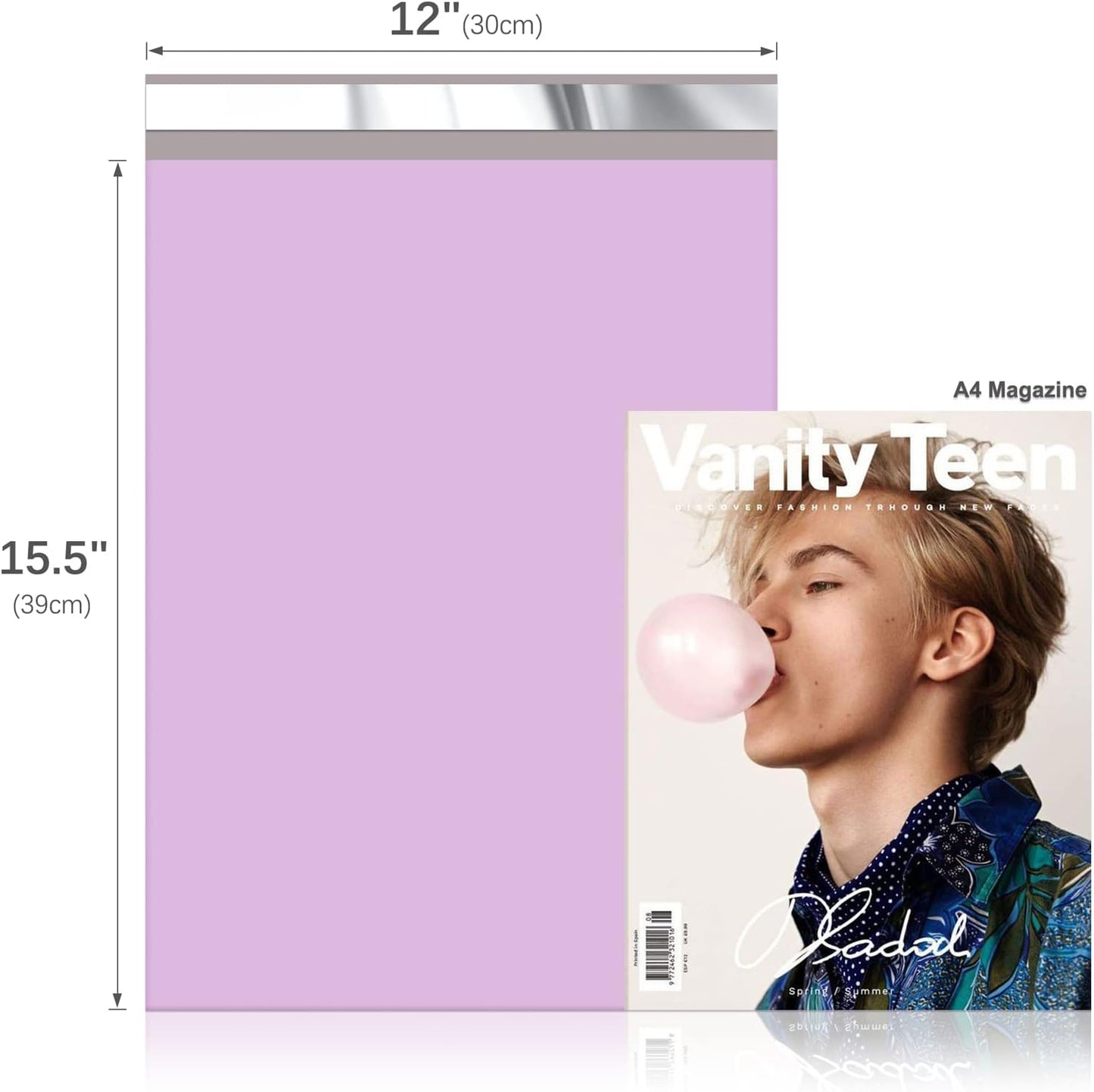 Fuxury Poly Mailers 12x15.5Inch 100 Pcs, Waterproof Shipping Bags for Clothing, Strong Adhesive Shipping Envelopes for Small Business Suppliers, Self Seal Mailers Poly Bags Mailing Envelopes Purple