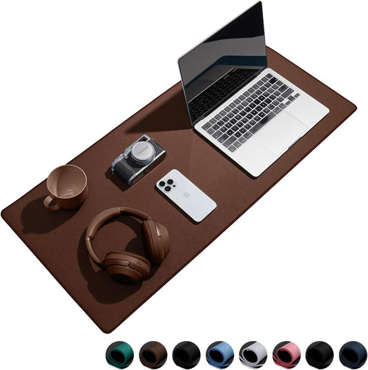 Waterproof Large Gaming Mouse Pad with Durable Stitched Edges, Non-Slip Rubber Base, Grainy Jacquard Mouse Mat Desk Pad for Home Office Gaming, 31.5"x11.8"x0.12", Coffee