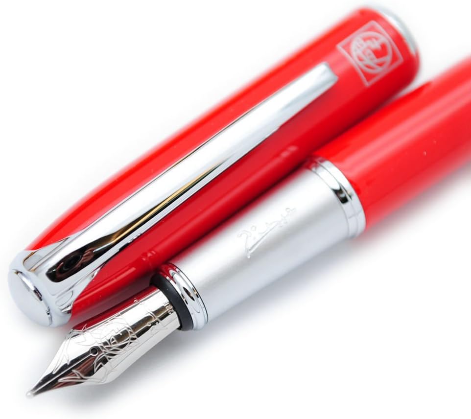 czxwyst Picasso 916 Malage Fountain Pen M Nib Original Box (Red)