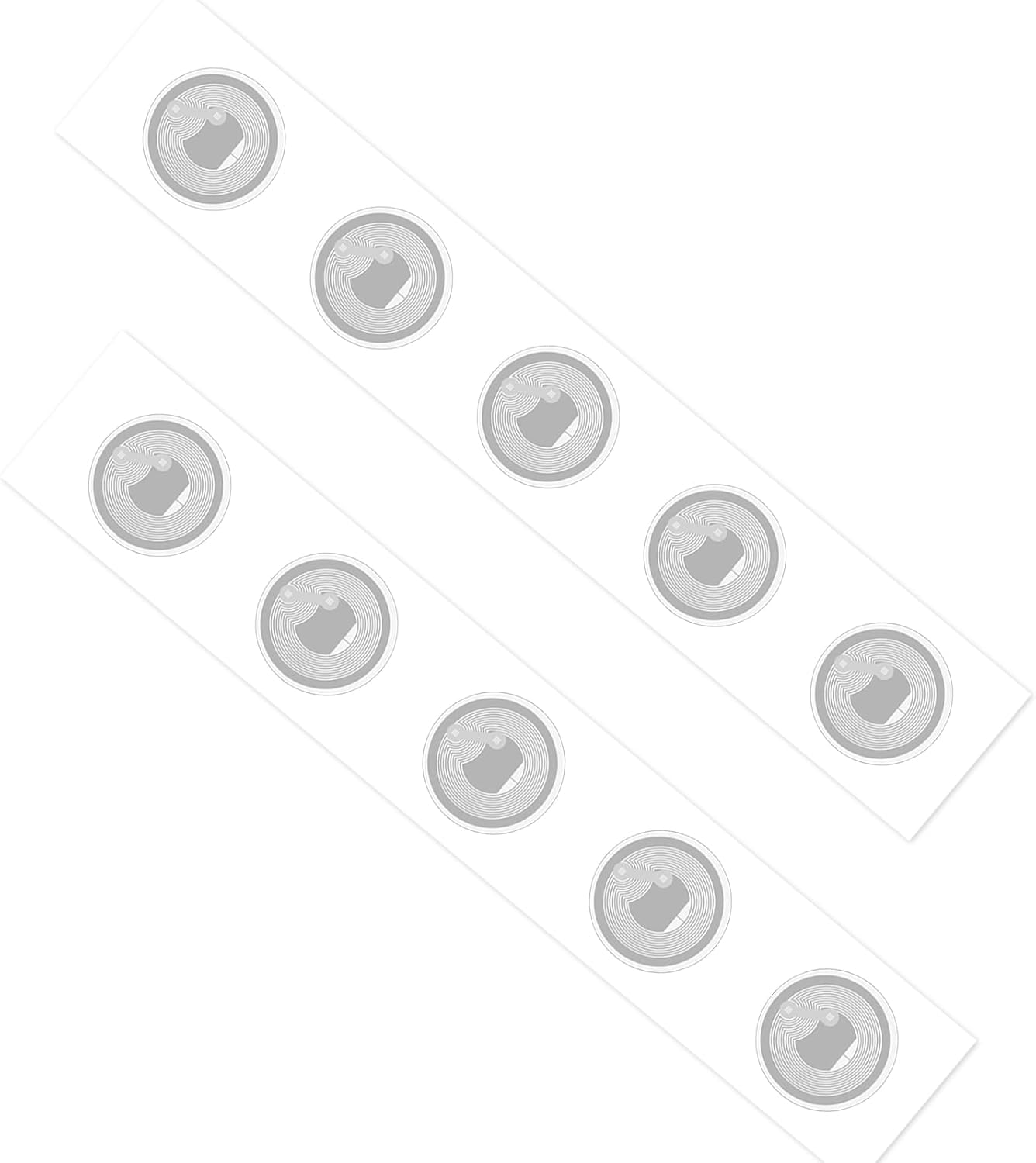 100 PCS Round NFC Tags Stickers - NTAG213 Chip, Blank, Adhesive Labels, RFID Tags, Rewritable, 137 Bytes Memory, Compatible with All NFC-Enabled Smartphones and Devices