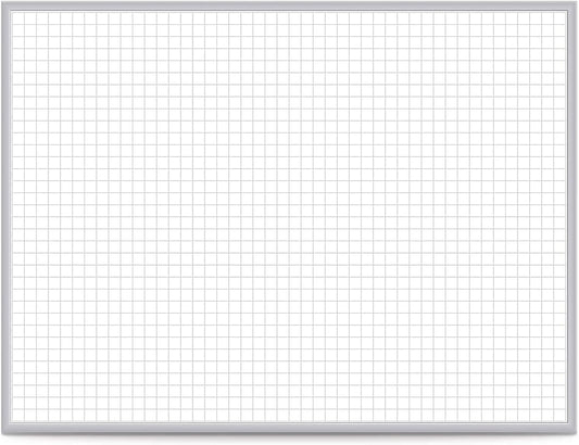 Ghent Grid 4' x 8' Magnetic Whiteboard, Aluminum Frame, 1" Grid Squares (GRPM321G-4)