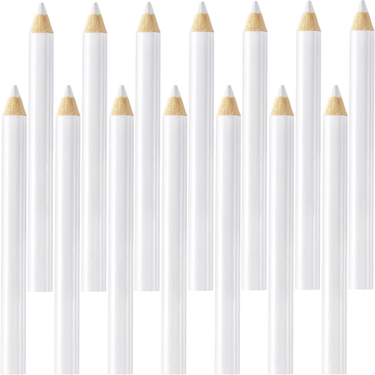 14PCS Fabric Pencils for Sewing, White Water Soluble Sewing Fabrics Maker, Tailors Chalk for Cloth Wipe Quilting, Fabric Pencil for Dressmakers DIY Crafts (8.75 cm)