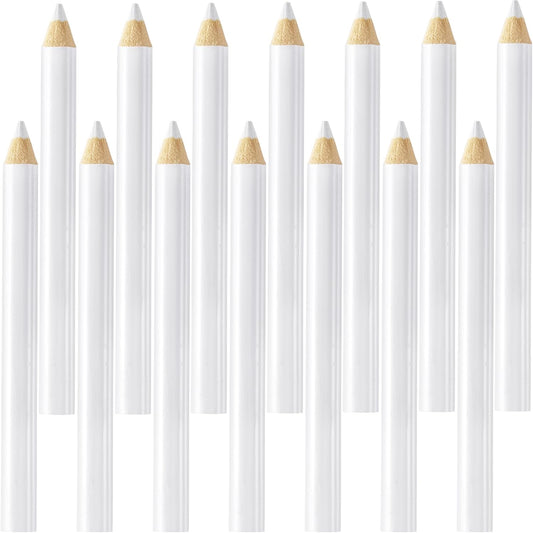 14PCS Fabric Pencils for Sewing, White Water Soluble Sewing Fabrics Maker, Tailors Chalk for Cloth Wipe Quilting, Fabric Pencil for Dressmakers DIY Crafts (8.75 cm)
