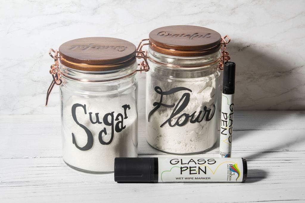 Glass Pen Window Marker: Liquid Chalk Pens for Glass, Whiteboard Markers with Washable Paint - Graduation, Car Windows, Mirror Pen, Storefront, Wedding, Parade, Party & Holiday (Brown, Jumbo Tip)