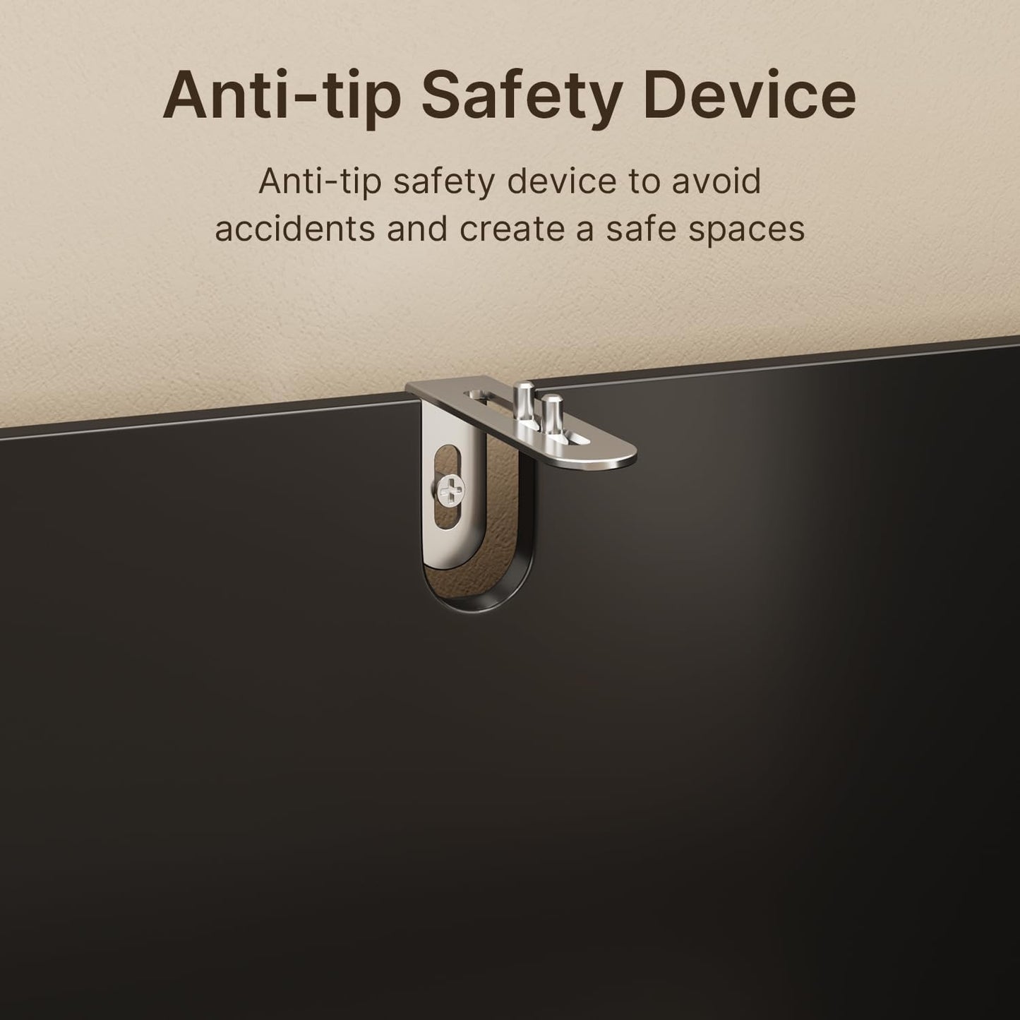 Gizoon 3 Drawer Chest, Chest of Drawers for Bedroom, Storage Organizer with Large Storage Space,Anti-Tip Device and Recessed Handles, Black