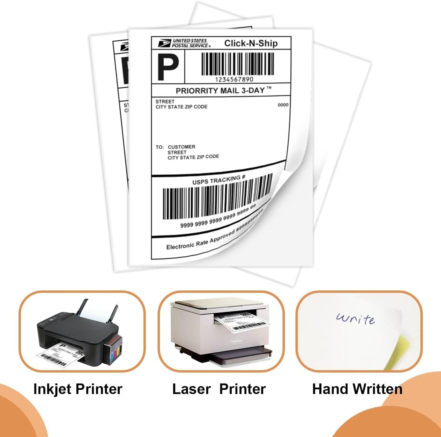 Full Sheet Labels 8.5 X 11, White Matte Sticker Paper, Laser/Inkjet Printing, 2000 Sheets, 2000 Labels, 1 Up Shipping Mailing Address Storage Bin Labels Stickers 8-1/2" x 11"