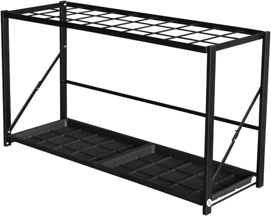 Folding Umbrella Storage Stand Rack Holder Organizer Free Standing Industrial Umbrella Rack for Entryway Home Commercial Office Hotel Entry Hallway Patio Décor with Removable Drip Tray