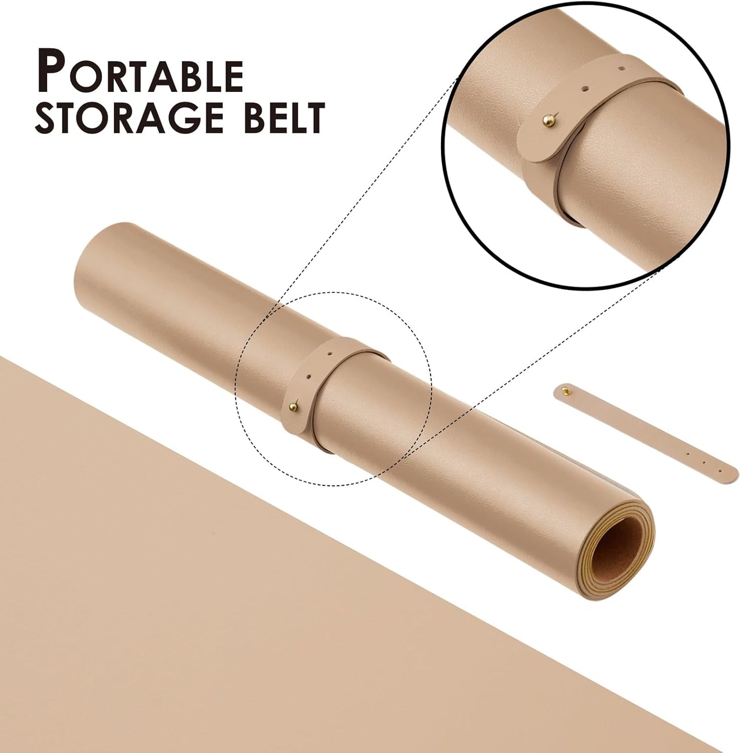 Large Cork Desk Mat - 47.2"x 17" Desk Pad for Office and Home - Ideal for Large Mouse Pad and Desk Mats on Top of Desks(Apricot)