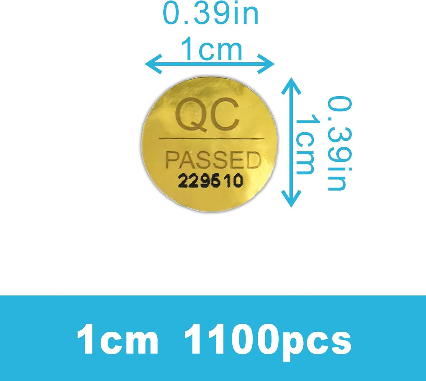 1100pcs 0.39 inch QC Passed Tamper Proof Stickers Silver High Security Tamper Evident Warranty Void Hologram Labels w/Unique Sequential Serial Numbering