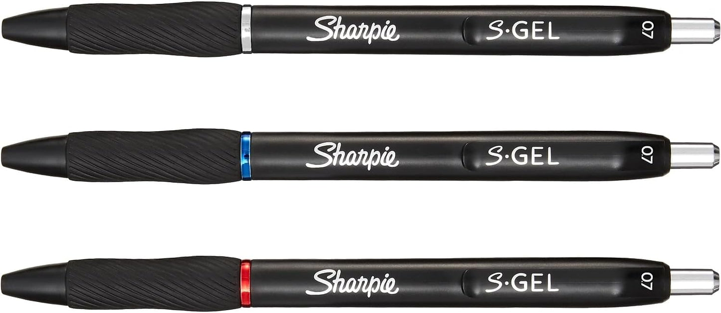 Sharpie S-Gel Gel Pens Writing Drawing Coloring Gel Pens For Journaling Medium Point Pen(0.7Mm) Assorted Colors 12 Count