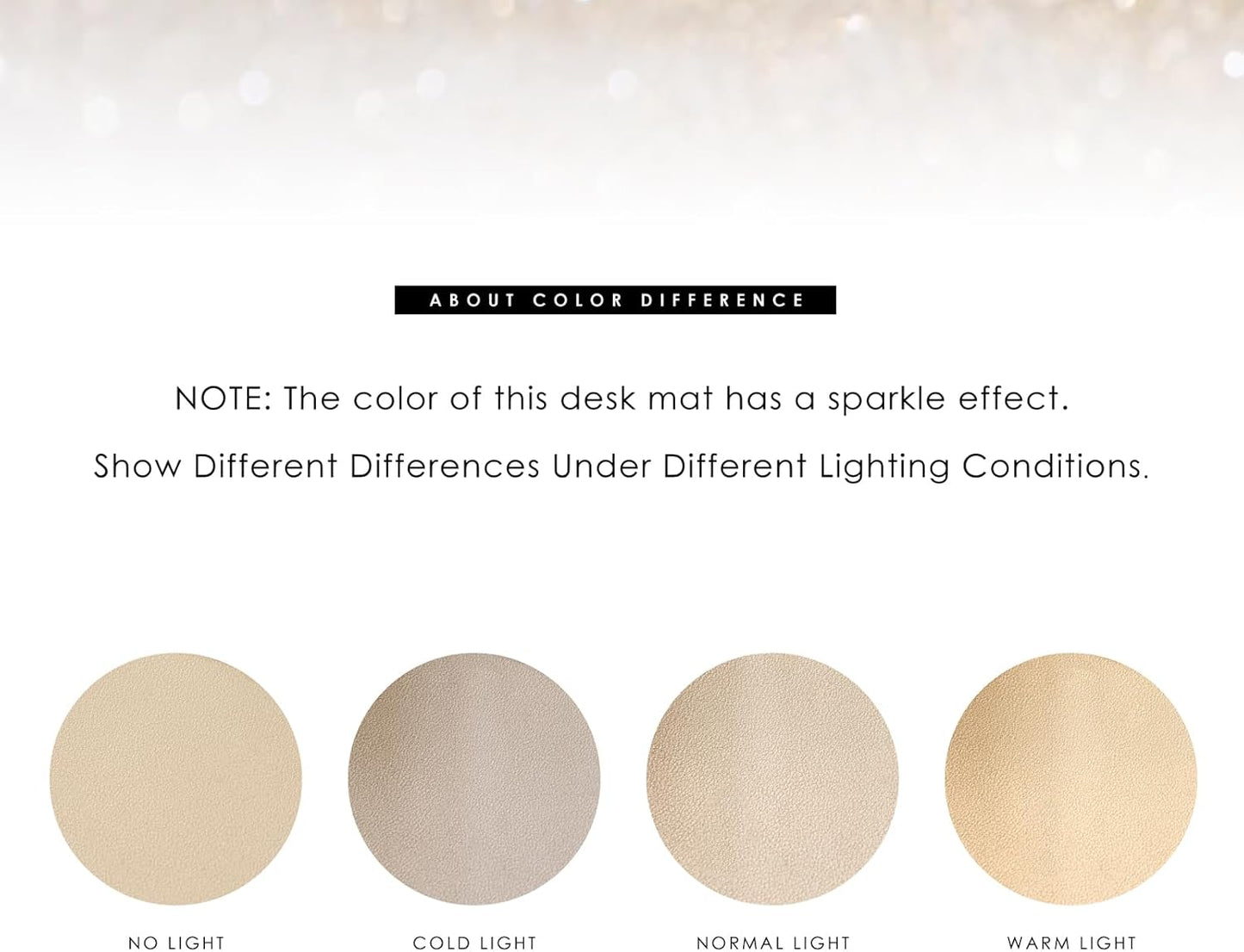 Compact Leather Desk Mat - Small Non-Slip PU Desk Pad for Office and Home - Ideal for Large Mouse Pad and Small Desk Mats on Top of Desks (Champagne Gold,23.6"x 11.8")