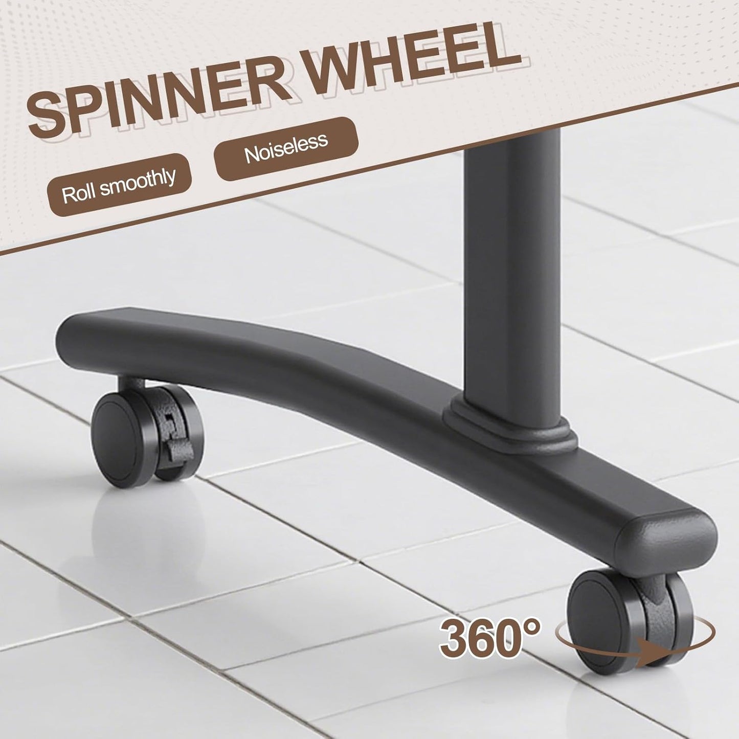 Folding Conference Room Table, Modern Conference Tables with Wheels, Large Rectangular Mobile Training Tables for Office Classroom, Foldable Modular Boardroom Seminar Table Walnut (2pack L47.2in)