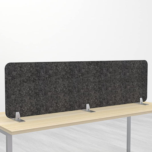 Freestanding Acoustic Desk Divider with Mount | Eco-Friendly Privacy Screen Panel | Noise Reducing Desk Partition | Tackboard Option & Easy to Install | Made from Recycled Plastic | Purple - 18" X 71"