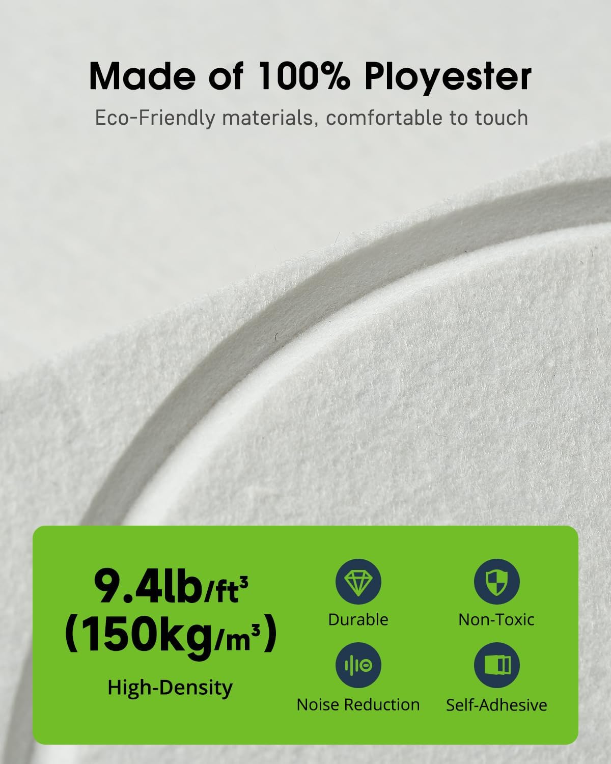 12 Pack Sound Proof Foam Panels for Walls，Self-Adhesive Acoustic Panels, 12" X 12" X 0.4" Sound Proof Panels for Walls，Door, Ceiling, Home Office White