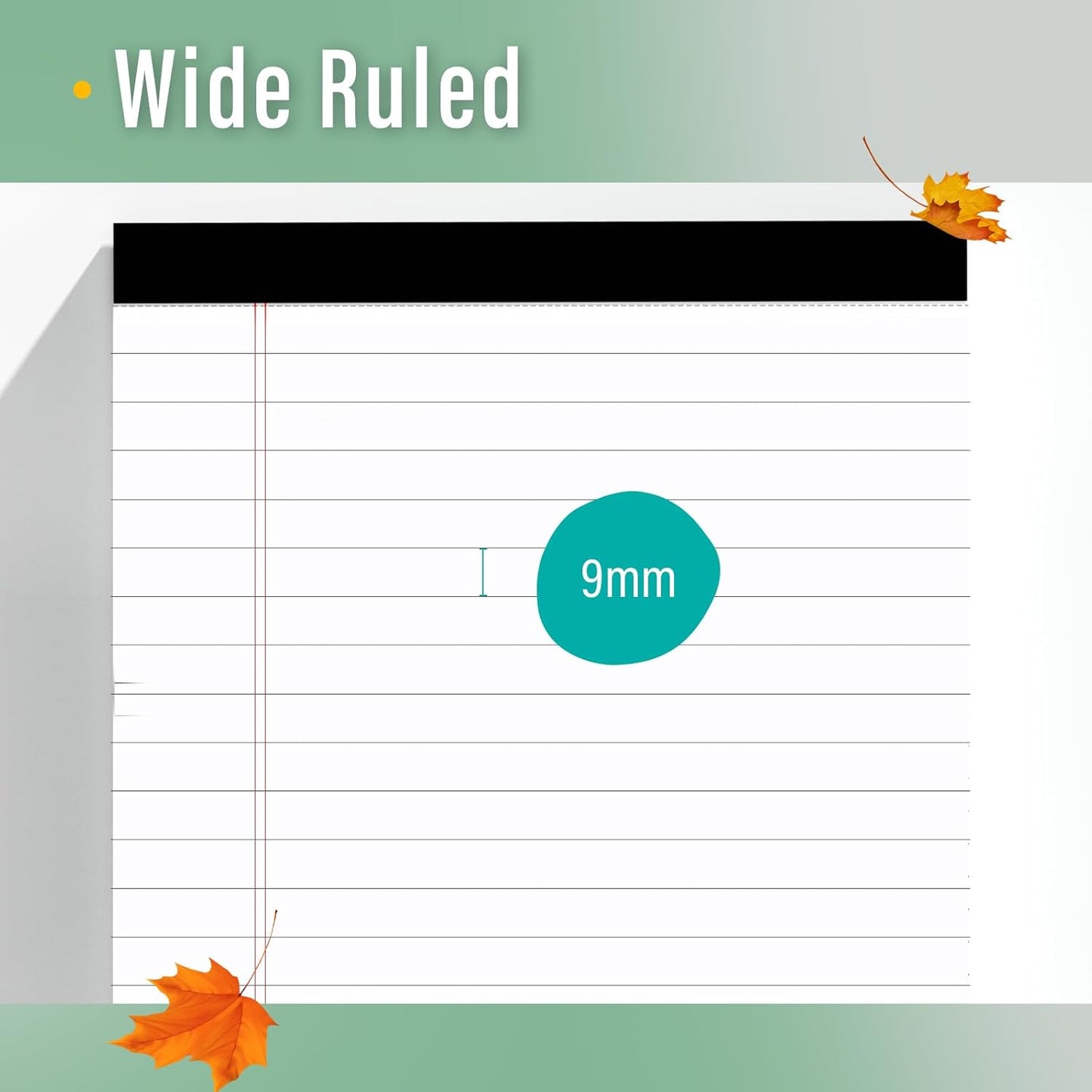 2 Pcs Legal Pads 8.5 x 11 Note Pads 8.5 x 11 Inch Notepad 60 Sheets Writing Pads Wide Ruled Lined Paper Pads White Paper Note Pads 8.5 x 11 with 30 Sheets Per Legal Pad for School, Office, Home