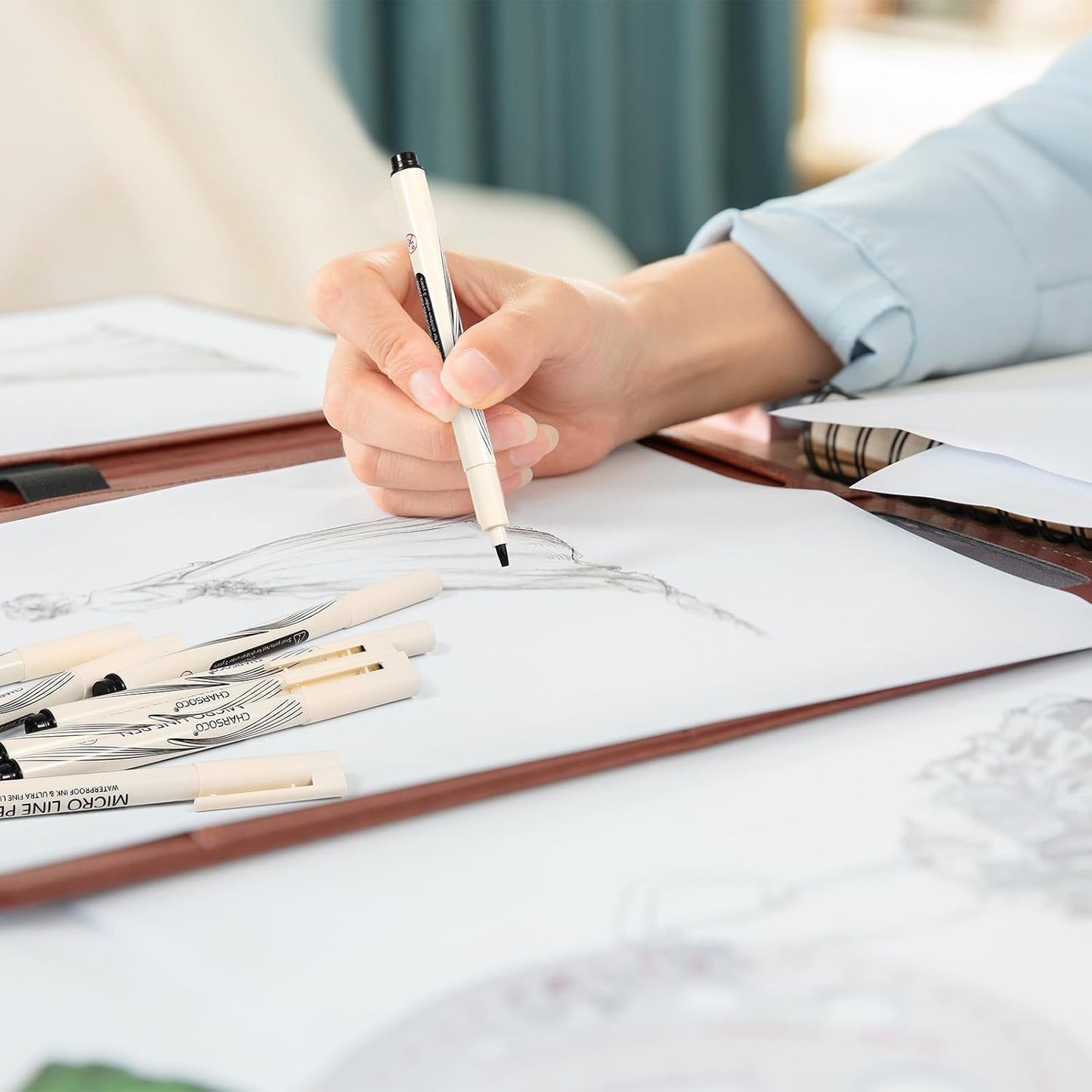 Black Micro Pens Set - 12 Sizes (0.23mm to 5mm), Waterproof Archival Ink, Fine Point Pens for Artists, Illustrators, Sketching, Anime, Manga & Technical Drawing