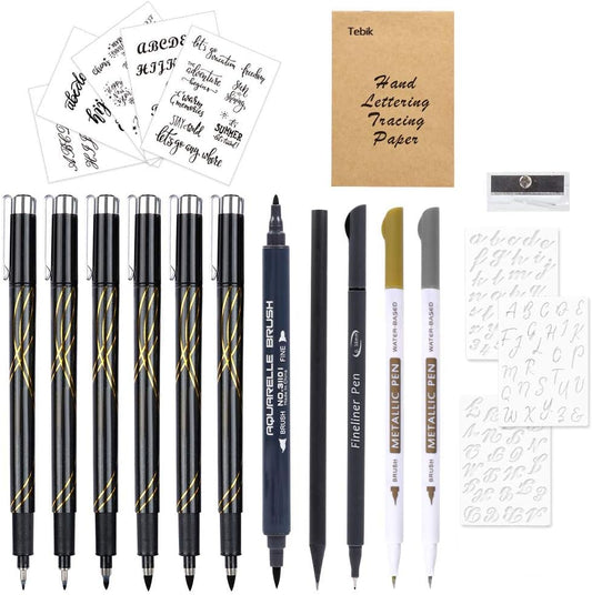 Calligraphy Pens Set, 22 Pack Hand Lettering Pens Kit, Calligraphy Markers with for Beginners Writing, Journaling, Signature, Art Drawing, Illustrations, Card Making, Design