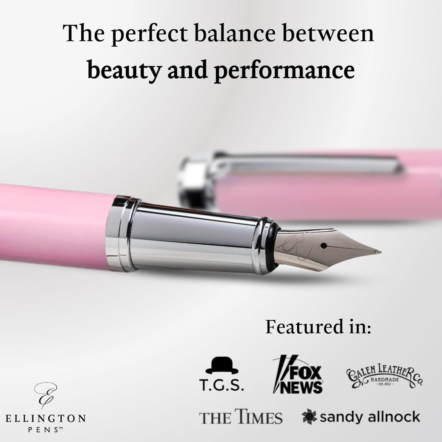 Luxury Fountain Pen Set- Fountain Pens for Writing - Smooth Extra Fine Nib - Includes Refillable Ink Converter, 3 Ink Cartridges [Black & Blue], Gift Box - Elegant Calligraphy